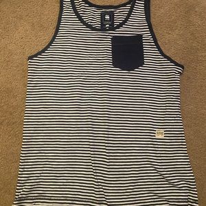 G star G raw blue and white stripe tank top Size L